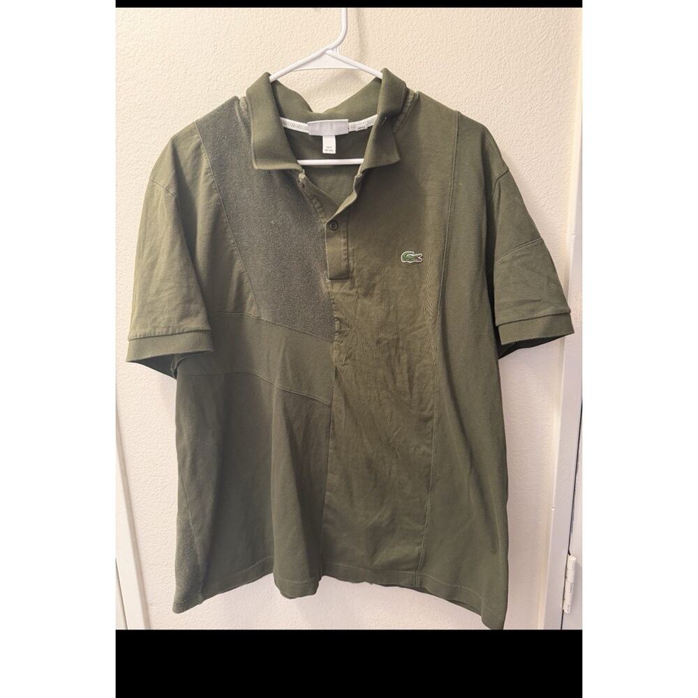 Lacoste Men's VTG XXL Regular Fit Green Cotton Stretch Logo Golf Polo Shirt SS